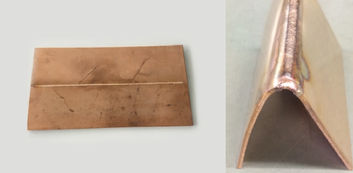 加工例「銅 突合せ溶接」