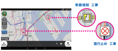 規制情報の地図表示